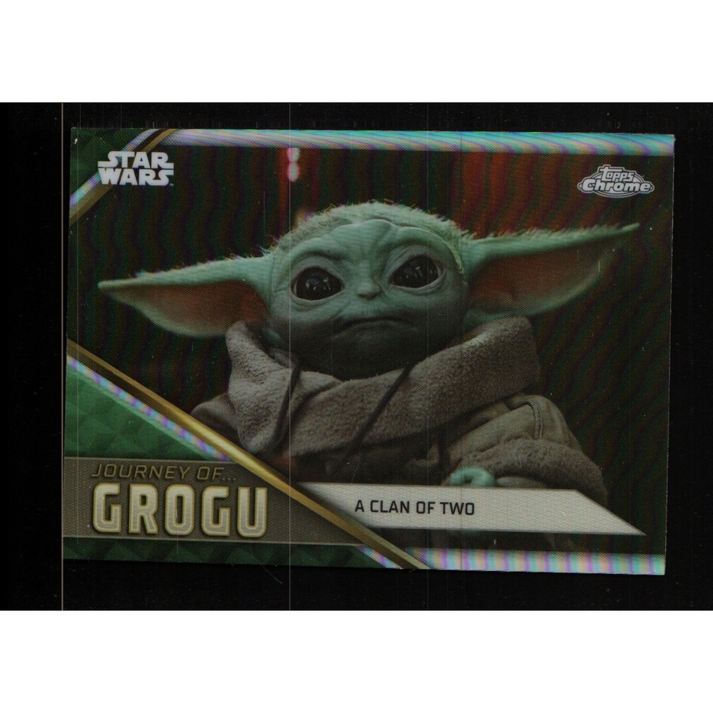 2021 Topps Chrome Star Wars Journey Of Grogu #JG-8 A Clan Of Two Baby Yoda Card